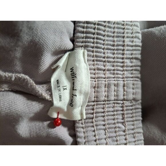 Wilfred Aritzia Shorts Purple Gelato Linen ‎ Plus Size 1X Pockets Pull On - Picture 9 of 10